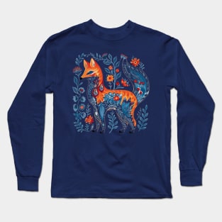 A Fox Scandinavian Art Style Long Sleeve T-Shirt